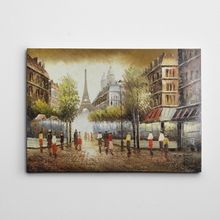 Dekolata Paris Sokakları Yağlıboya Reprodüksiyon 100x140 cm Kanvas Tablo