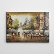 Dekolata Paris Sokakları Yağlıboya Reprodüksiyon 20x30 cm Kanvas Tablo
