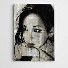 Dekolata Portre Gazete Modern Sanat 40x60 cm Kanvas Tablo