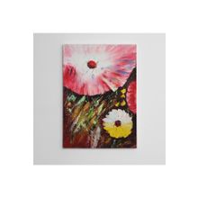 Dekolata Rengarenk Çiçekler Yağlıboya Reprodüksiyon 35x50 cm Kanvas Tablo