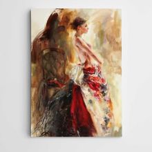 Dekolata Renkler Elbise Modern Sanat 20x30 cm Kanvas Tablo