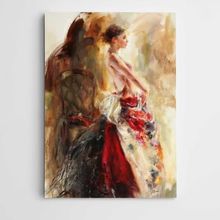 Dekolata Renkler Elbise Modern Sanat 70x100 cm Kanvas Tablo