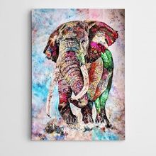 Dekolata Renkler Fil Modern Sanat 60x85 cm Kanvas Tablo