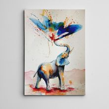 Dekolata Renkler ve Fil Mini 20x30 cm Kanvas Tablo