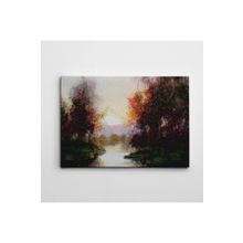 Dekolata Renkli Ağaçlar SuluBoya 60x85 cm Kanvas Tablo