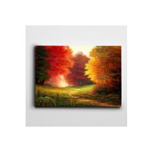 Dekolata Renkli Ağaçlar Ve Orman 40x60 cm Kanvas Tablo