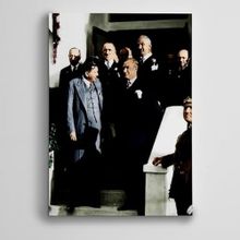 Dekolata Renkli Atatürk 70x100 cm Kanvas Tablo
