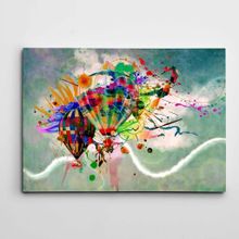 Dekolata Renkli Balonlar Modern Sanat 50x70 cm Kanvas Tablo