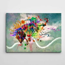 Dekolata Renkli Balonlar Modern Sanat 85x120 cm Kanvas Tablo
