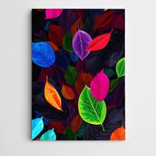 Dekolata Renkli Yapraklar Modern Sanat 40x60 cm Kanvas Tablo