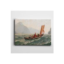Dekolata Sandalda İnsanlar Ve Deniz 50x70 cm Kanvas Tablo