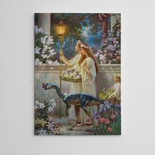Dekolata Saray Bahçesi Yağlıboya Reprodüksiyon 40x60 cm Kanvas Tablo