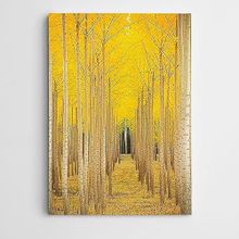 Dekolata Sarı Ağaçlar 60x85 cm Kanvas Tablo