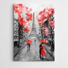 Dekolata Şemsiyeler ve Paris Modern Sanat 30x40 cm Kanvas Tablo