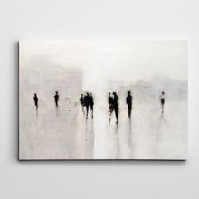 Dekolata Silüetler ve Cadde Modern Sanat 40x60 cm Kanvas Tablo