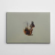 Dekolata Sincap ve Ağaçlar 100x140 cm Kanvas Tablo