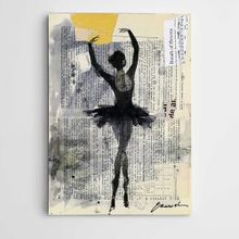 Dekolata Siyah Balerin Modern Sanat 35x50 cm Kanvas Tablo
