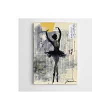 Dekolata Siyah Balerin Modern Sanat 60x85 cm Kanvas Tablo