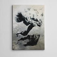 Dekolata Siyah Beyaz Mini 85x120 cm Kanvas Tablo