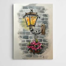 Dekolata Sokak Lambası Modern Sanat 40x60 cm Kanvas Tablo