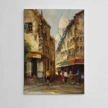Dekolata Sokak Manzaraları Yağlıboya Reprodüksiyon 60x85 cm Kanvas Tablo