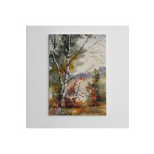 Dekolata Sonbahar Kızıl Yapraklar 20x30 cm Kanvas Tablo