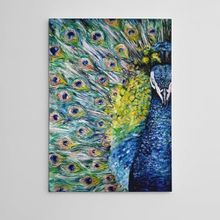 Dekolata Tavus Kuşu Yağlıboya Reprodüksiyon 40x60 cm Kanvas Tablo