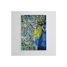 Dekolata Tavus Kuşu Yağlıboya Reprodüksiyon 50x70 cm Kanvas Tablo