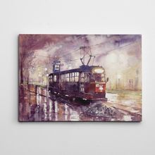 Dekolata Tramvay 35x50 cm Kanvas Tablo