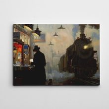 Dekolata Tren 35x50 cm Kanvas Tablo