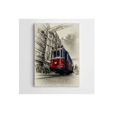 Dekolata Tren Ve İnsanlar 100x140 cm Kanvas Tablo