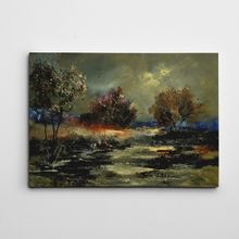 Dekolata VK4518-6317 Gece Ve Ağaçlar 100x140 cm Kanvas Tablo