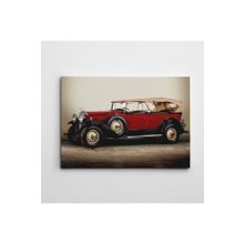 Dekolata VK4634-7451 Kırmızı Eski Otomobil 100x140 cm Kanvas Tablo