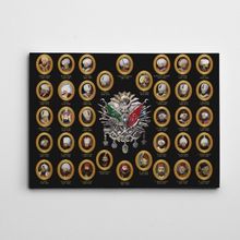 Dekolata VK4744-8682 Osmanlı Padişahları Ve Tuğra 100x140 cm Kanvas Tablo
