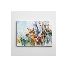 Dekolata Yavru Geyik Suluboya 60x85 cm Kanvas Tablo