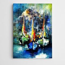Dekolata Yelkenliler ve Cami 25x35 cm Kanvas Tablo