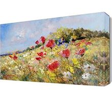 Dekor Sevgisi Çiçek Tarlası 90x60 cm Yağlı Boya Tablo