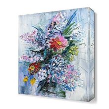 Dekor Sevgisi Saksı Çiçekleri 90x60 cm Yağlı Boya Tablo