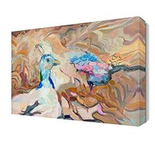 Dekor Sevgisi Tavus Kuşu 105x70 cm Yağlı Boya Tablo