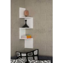Dekorister Corner Beyaz Duvar Rafı