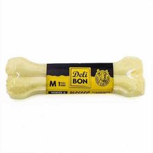 Delibon 15 cm M Deri Beyaz Pres Köpek Kemik Ödülü