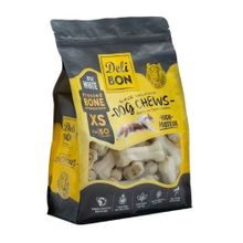 Delibon 7 cm Beyaz Xsmall 50'li Deri Pres Kemik Köpek Ödülü