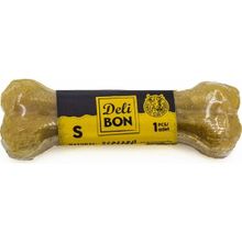 Delibon S 12 cm Gerçek Deriden Natural Pres Kemik Köpek Ödülü
