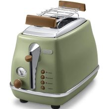 Delonghi CTOV2103 Icona 900 W 3 Programlı 2 Dilim Hazneli Ekmek Kızartma Makinası Yeşil