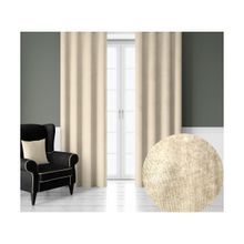 Demor Home Kadife Dokulu Ekstrafor Büzgülü Ay Taşı Beji Tek Kanat 100x270 cm Fon Perde