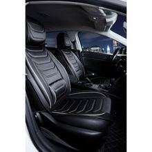 Deniz Tuning Bmw 5 Serisi 525 5 Parça Line Siyah Beyaz Deri Oto Koltuk Kılıfı