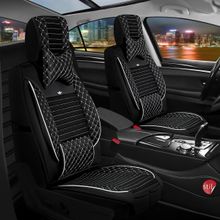 Deniz Tuning Bmw 5 Serisi 525 5 Parça Set Urban Siyah Beyaz Deri Oto Koltuk Kılıfı