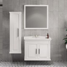 Denko Albatros 80 cm Mdf Beyaz Banyo Dolabı Takımı ve Boy Dolabı