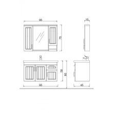 Denko Lotus 100 cm Mdf Üzeri Lake Banyo Takımı ve Boy Dolabı