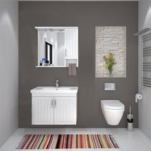 Denko Lotus 80 cm Mdf Lake Banyo Dolabı Takımı